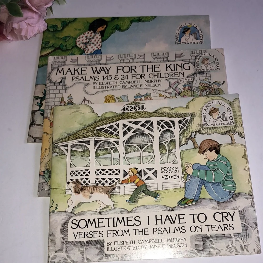 David and I Talk To God Psalms for Children Books 1980s Christian VTG books